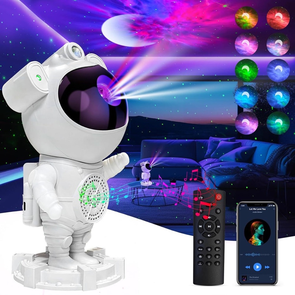 Sale 💚 Bluetooth Astronaut Galaxy Projector – Smart Star Light with Remote